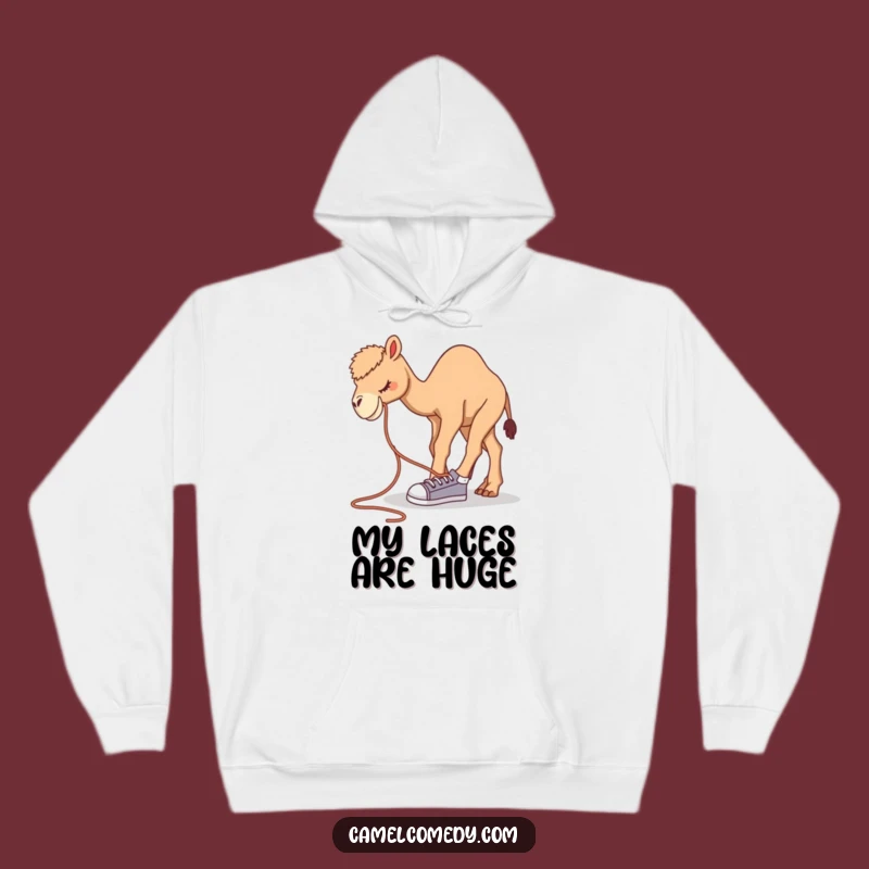 Funny Camel Shoelace Hoodie: Cozy and Hilarious Animal Apparel