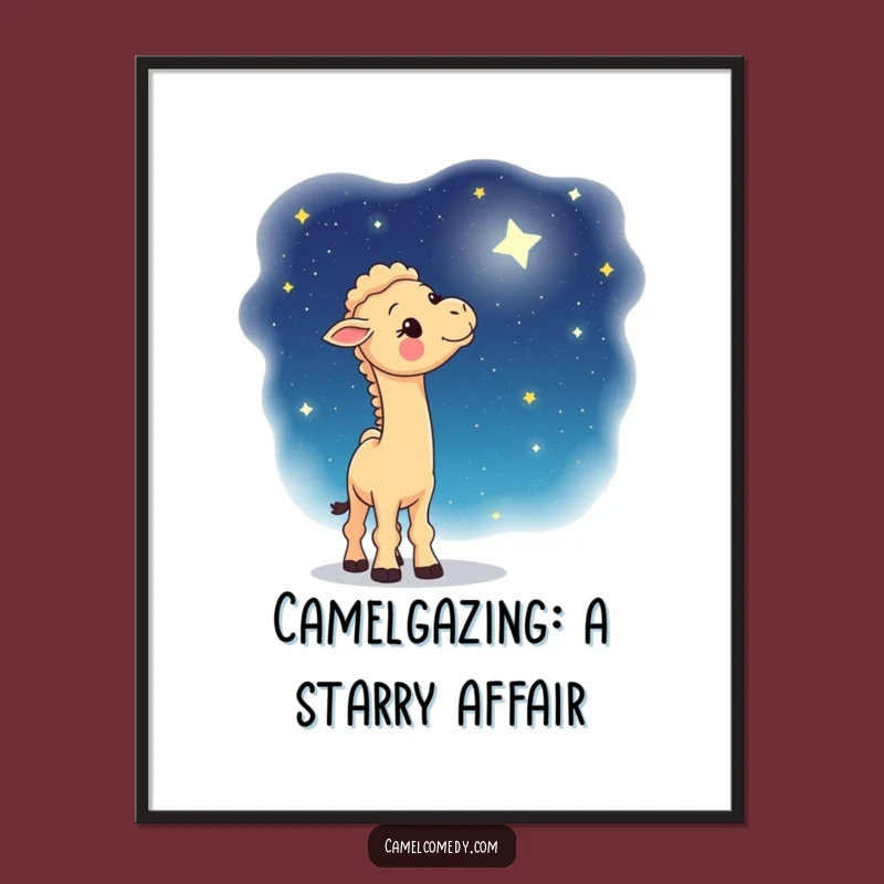 Free Printable Wall Art: Whimsical Camel Starry Sky - Dreamy Downloadable Decor