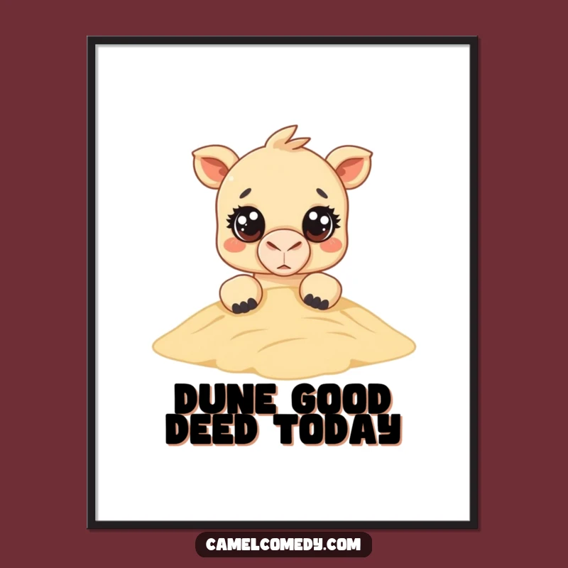 Free Printable Kawaii Camel Wall Art: Cute Desert Downloadable Art for Whimsical Decor