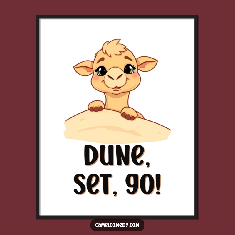 Free Printable Wall Art: Goofy Camel Peek, Humorous Desert Downloadable Decor