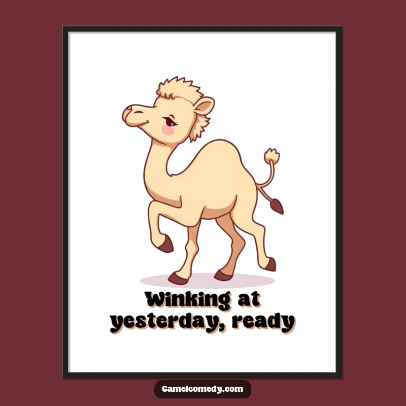 Free Printable Wall Art: Winking Camel, Hilarious Downloadable Decor Gift