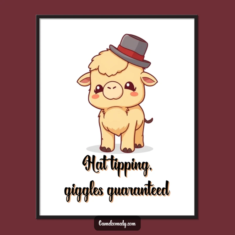 Free Printable Camel Hat Tip Wall Art: Funny Desert Downloadable Art for Charming Decor