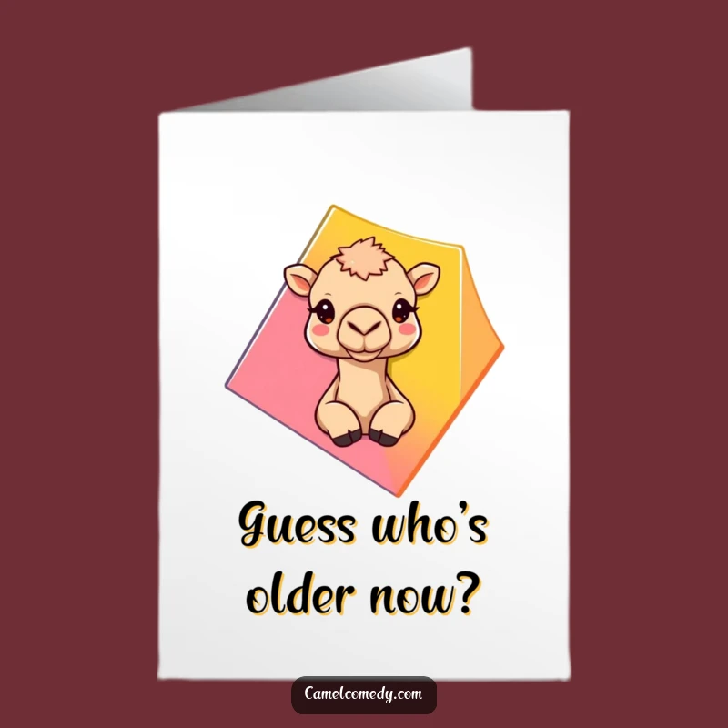 Free Printable Birthday Card: Peekaboo Camel, Perfect Downloadable Humorous Gift