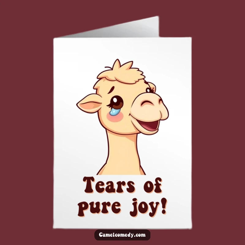 Free Printable Birthday Card: Tearful Camel, Heartfelt Downloadable Gift for a Special Day