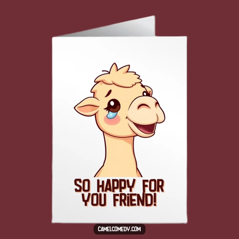 Free Printable Congrats Card: Emotional Camel, Perfect Downloadable Gift for Big Moments
