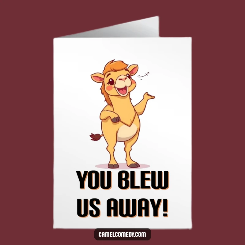 Free Printable Congrats Card: Camel Desert Dance Celebration Downloadable Gift