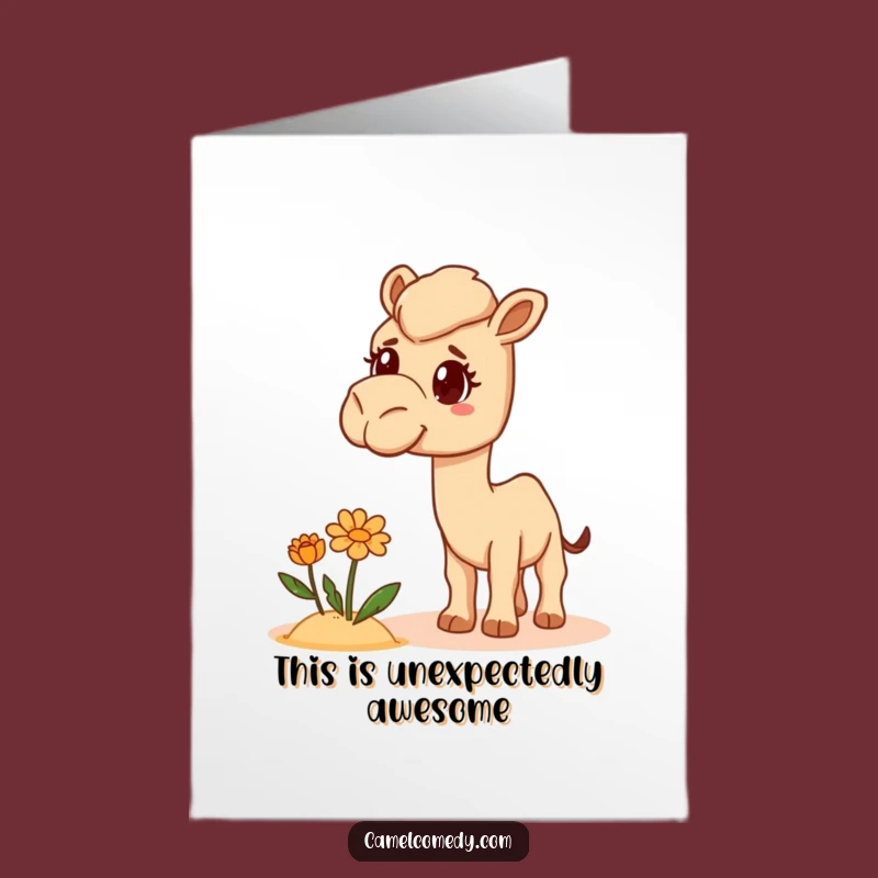 Free Printable Thank You Card: Bewildered Camel, Quirky Thanks Sent Digitally!