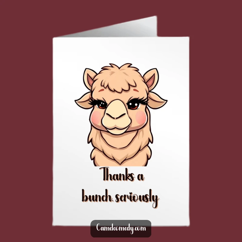 Free Printable Thank You Card: Winking Camel Expresses Gratitude Digitally!