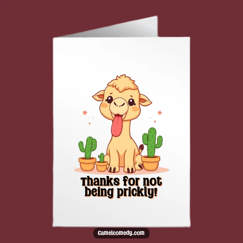 Free Printable Thank You Card: Juggling Camel, Downloadable Humorous Thanks