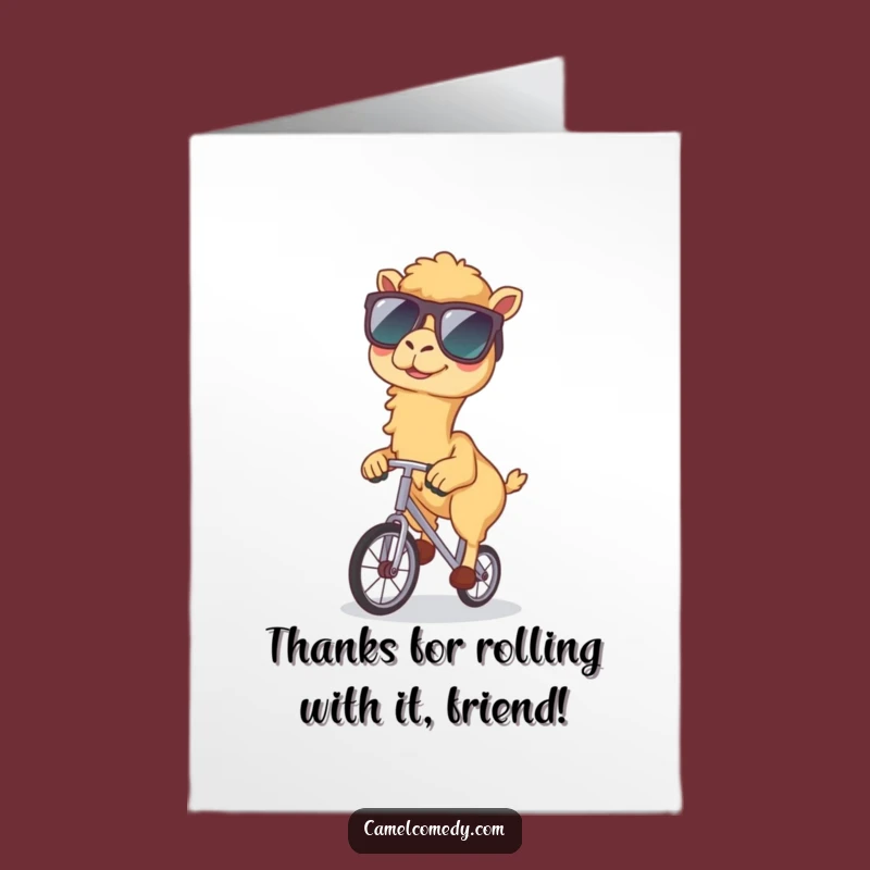 Free Printable Thank You Card: Cool Camel's Thanks, Funny Downloadable Gift