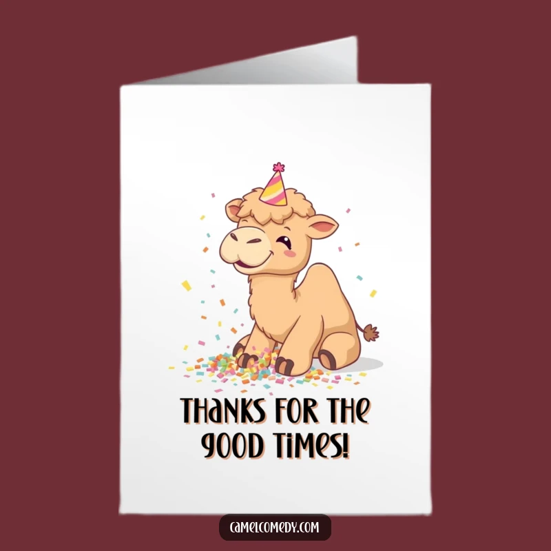 Free Printable Camel Thank You Card: Giggling Gratitude Downloadable