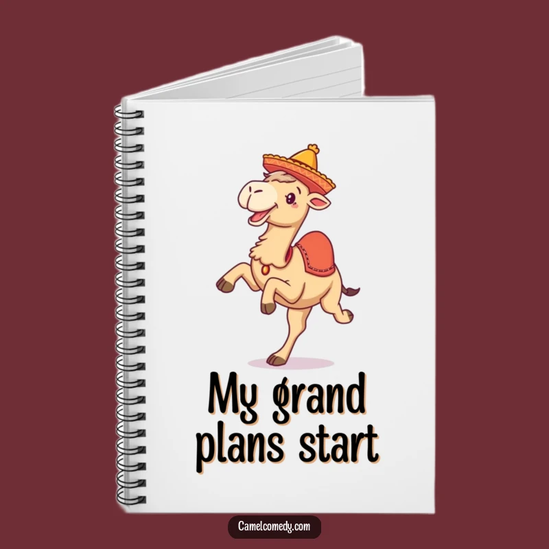 Funny Camel Fiesta Notebook - Hilarious Desert Journal & Gift