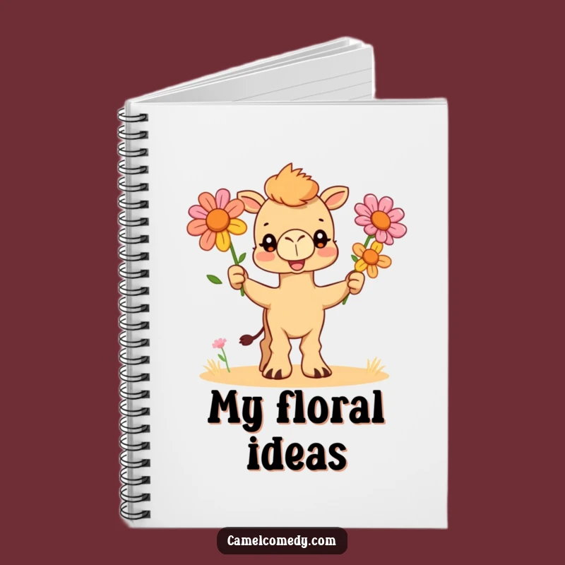 Funny Camel Juggler Notebook: Desert Flower Journal for Creative Ideas, Hilarious Gift