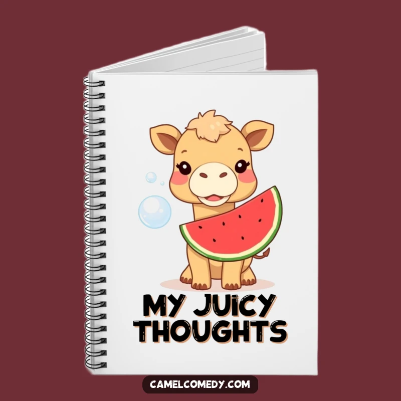 Funny Camel Watermelon Bubble Notebook - Jot Down Ideas with a Giggle!