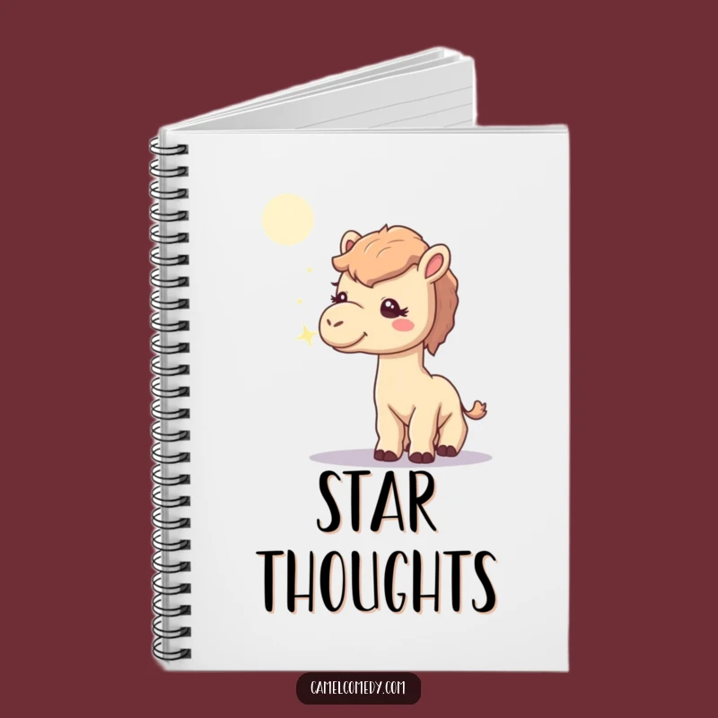 Funny Curious Camel Notebook: Moonbeam Ideas Journal, Gift