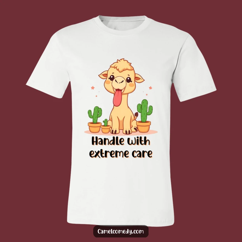 Funny Camel Cactus Juggling T-Shirt - Hilarious Desert Daredevil Apparel