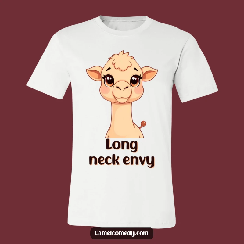 Funny Kawaii Camel T-Shirt: Adorable Neck-Stretching Camel Tee, Humorous Gift