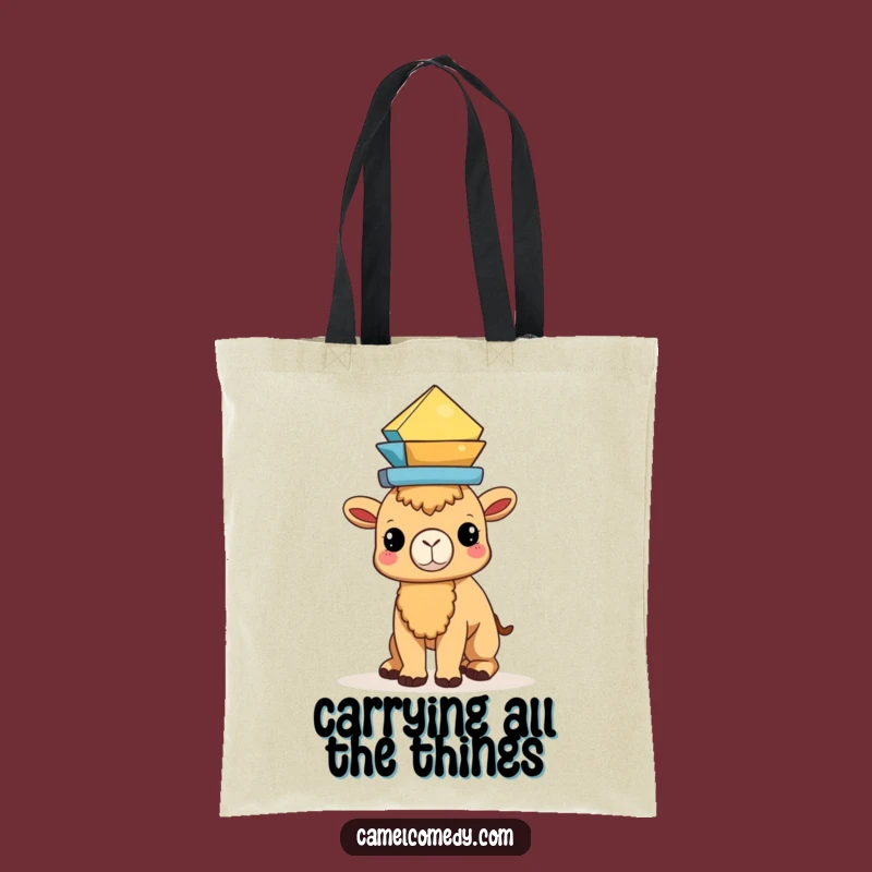 Funny Kawaii Camel Shapes Tote Bag - Carry Your Essentials with Geometric Grace!