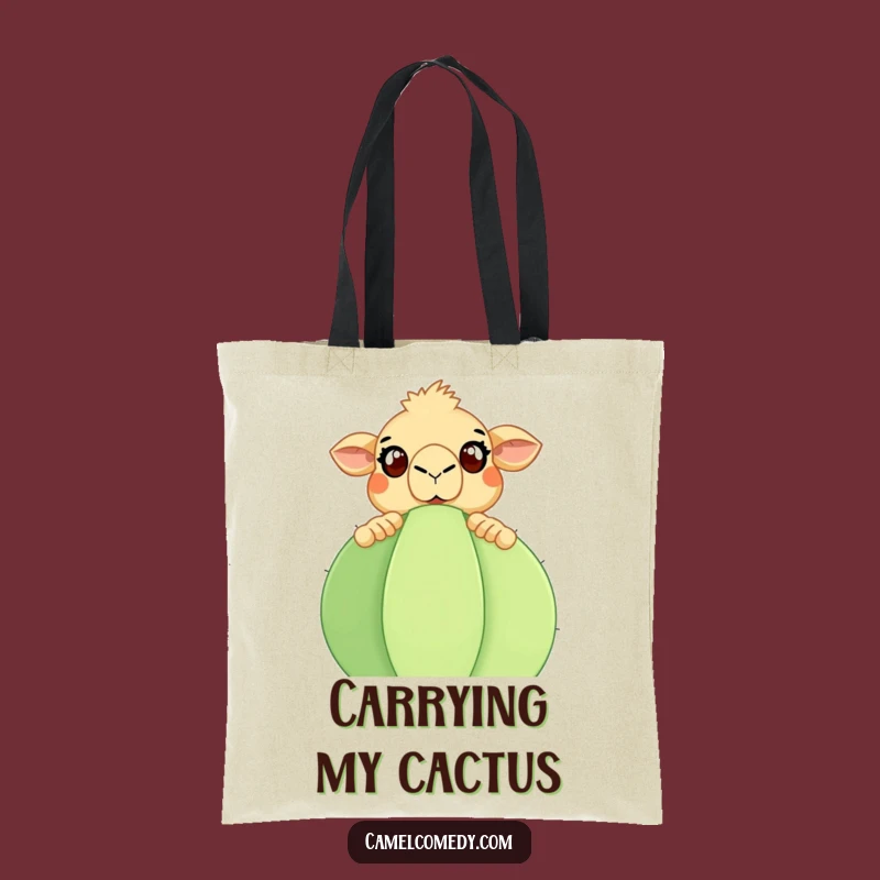 Funny Camel Cactus Tote Bag: Carry Your Desert Vibes with Humor Gift