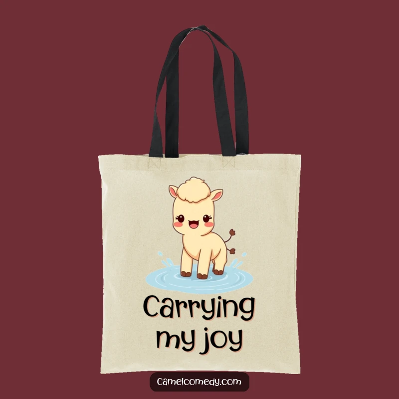 Funny Kawaii Camel Tote Bag: Spacious Splashing Camel Carryall, Humorous Gift