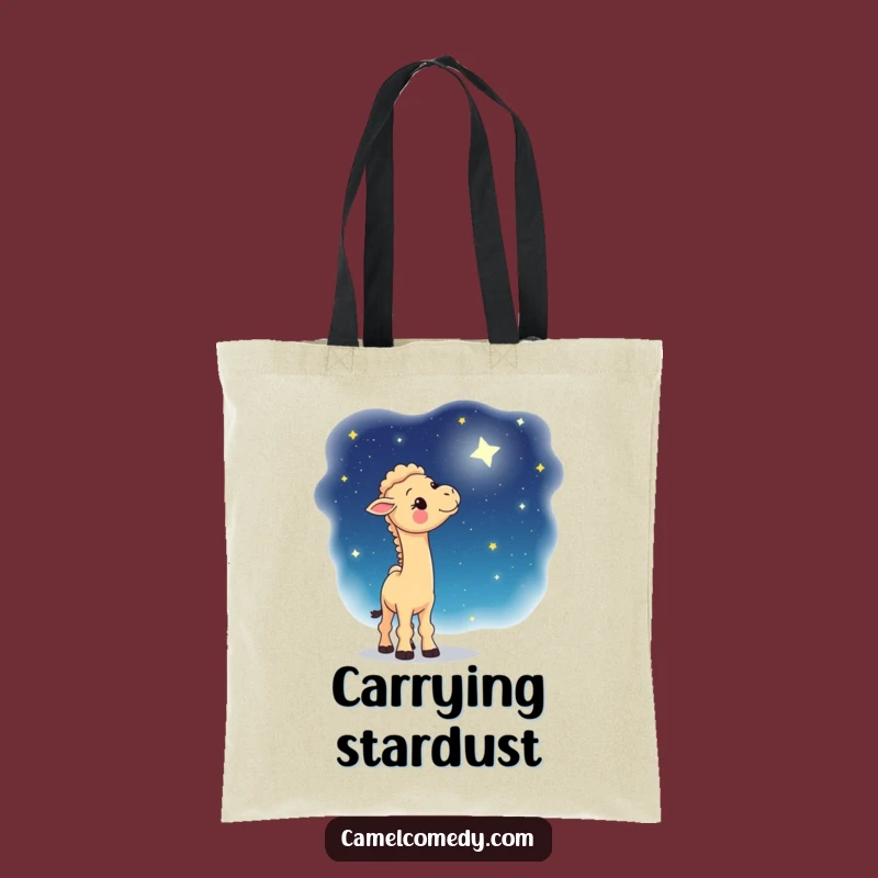 Funny Whimsical Camel Tote Bag: Starry Night Carry-All, Gift Idea