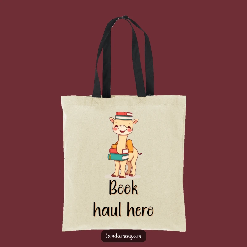 Funny Bookish Camel Tote Bag - Joyful Hump Stack, Hilarious Carry-All