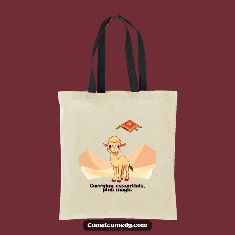 Funny Surprised Camel Tote Bag: Whimsical Desert Companion for Everyday
