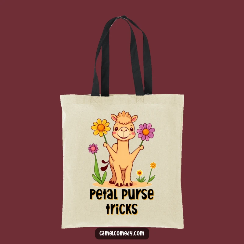 Funny Cute Camel Juggling Flowers Tote Bag - Chic & Hilarious Carry-All